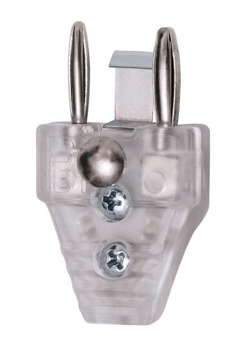 Testvezeték dugasz, kétpólusú átlátszó