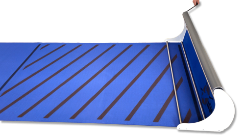 Szőnyegpást feltekerő szerkezet