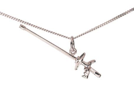 Mini tőr nyaklánccal ezüst színben