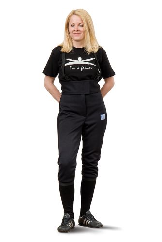 Női nadrág Elastic 350 N FEKETE