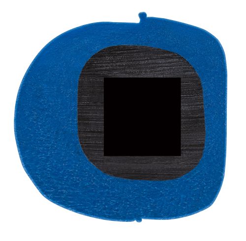 Retro kard markolat műanyag, bordázott gumi bevonattal