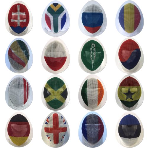 Fejvédfestés nemzeti logóval